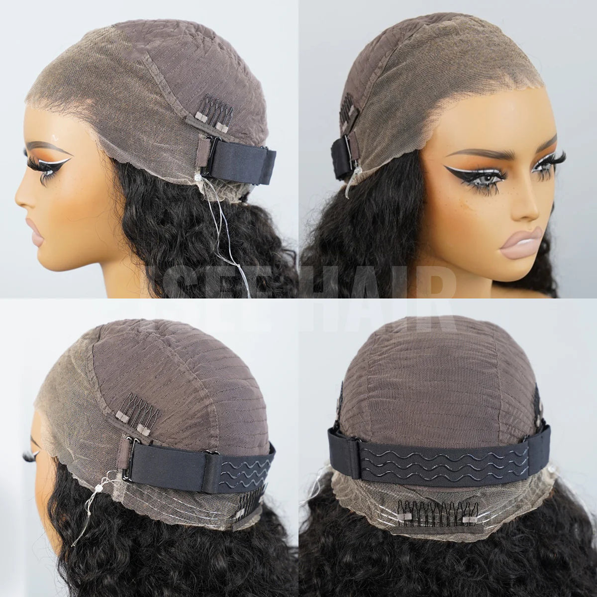 Hair Icon |  Invisi Drawstring 360 Water Wave Pre-Cut Lace Wear Go Wig Pre-Bleached Knots Glueless Wigs