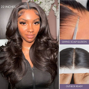 Hair Icon | Glueless 7x6 Closure HD Lace Loose Body Wave Long Wig Pre-Cut Lace