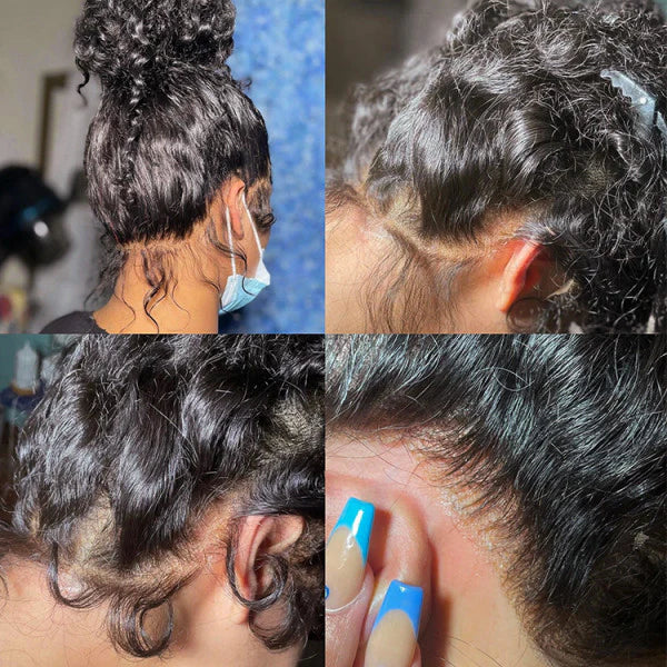 Hair Icon |  Invisi Drawstring 360 Water Wave Pre-Cut Lace Wear Go Wig Pre-Bleached Knots Glueless Wigs