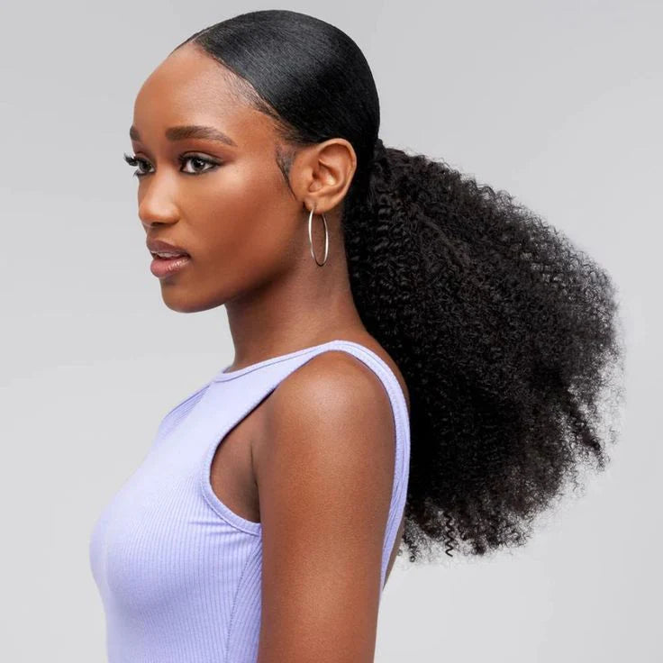 Hair Icon | Afro Curly Ponytail With Clip In 100% Human Hair