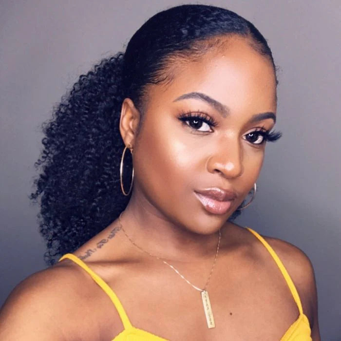 Hair Icon | Afro Curly Ponytail With Clip In 100% Human Hair
