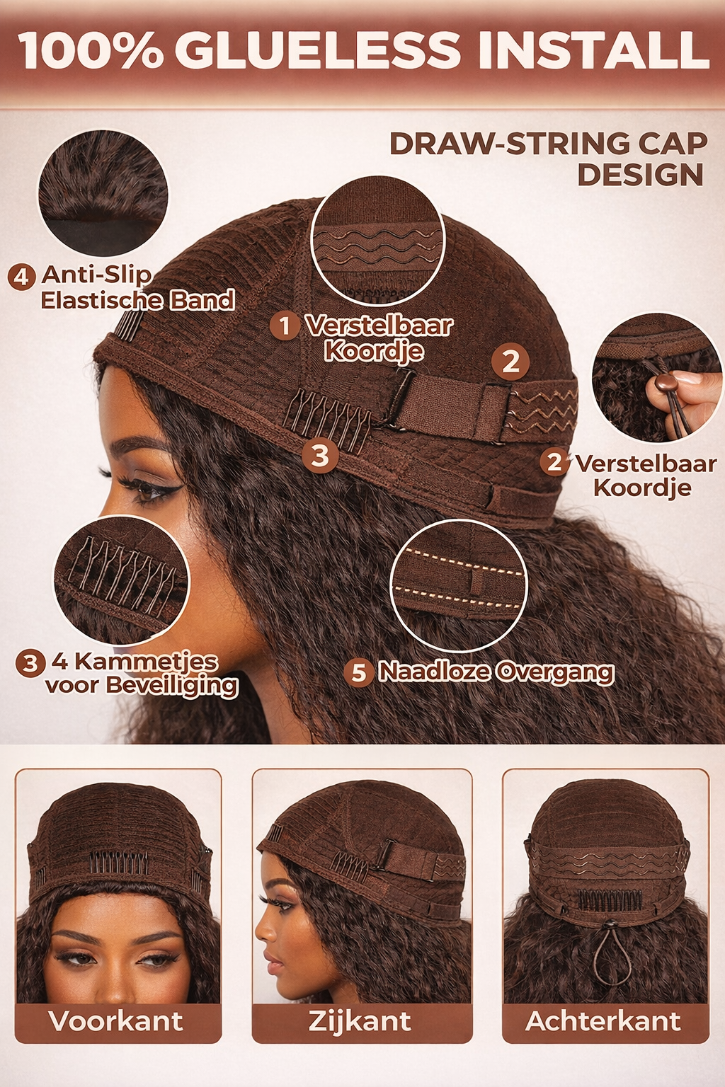 NAYA  Natural Straight Half Wig