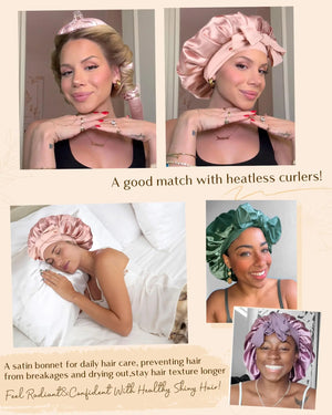 Hair Icon | Non-Slip Satin Bonnet met Stretchy Band