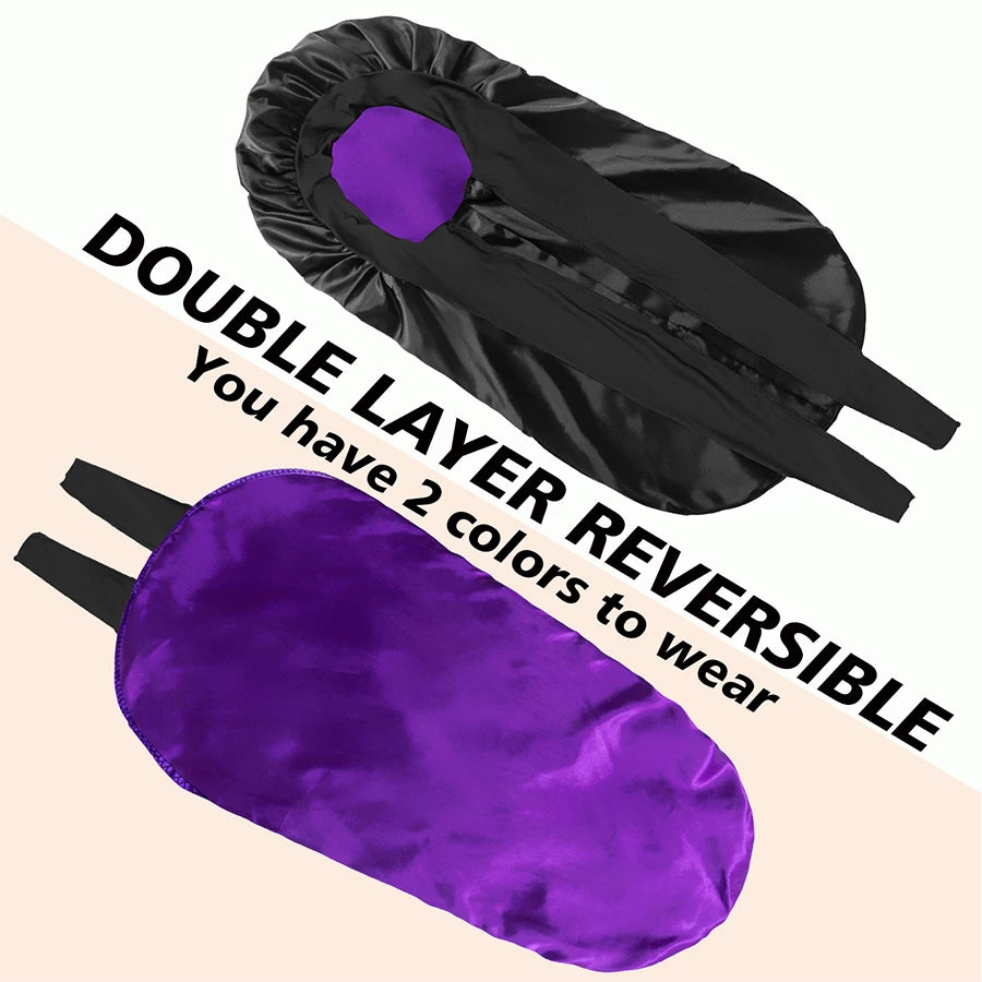 Hair Icon | Non-Slip Satin Bonnet met Stretchy Band
