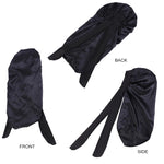 Hair Icon | Lange oversized elastische satijnen slaapmuts met lint
