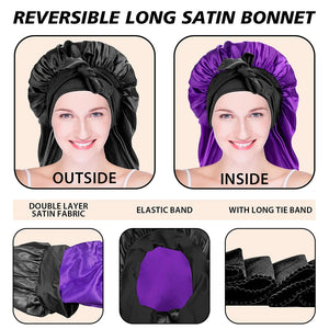 Hair Icon | Non-Slip Satin Bonnet met Stretchy Band