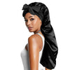 Hair Icon | Lange oversized elastische satijnen slaapmuts met lint