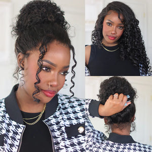 Hair Icon |  Invisi Drawstring 360 Water Wave Pre-Cut Lace Wear Go Wig Pre-Bleached Knots Glueless Wigs