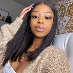ISEE HAIR Silky Straight Upart Wig 100% Human Virgin Hair